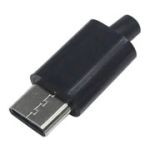 Вилка USB Type-C 4pin черная CN-18-07