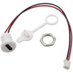 Гнездо USB Type-C 2pin с проводом 150mm White