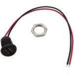 Гнездо USB Type-C 2pin с проводом 150mm Black