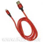USB кабель iPhone-1m-RED /Нейлон/