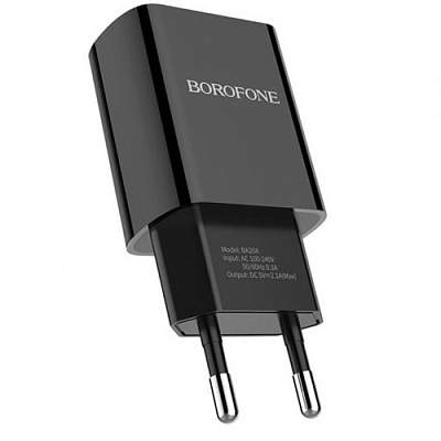 Зарядний пристрій 1*USB BOROFONE BA20A BLACK