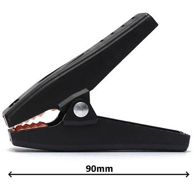 Затискач крокодил 100A L=90mm Black HM-524B