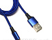 USB кабель iPhone-1m-BLUE /Нейлон/