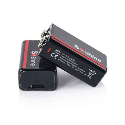 Аккумулятор 1000mAh КРОНА 9V USB Type-C