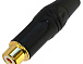 Гнездо RCA, gold, black, металлический корпус