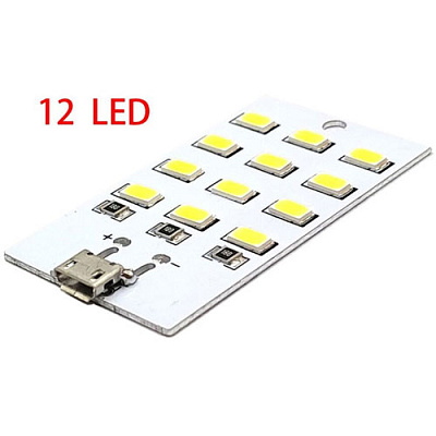 LED светильник Micro USB 5V 12 LED