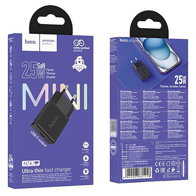 Зарядний пристрій 1*USB Type-C HOCO N74