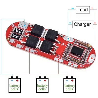 Плата защиты BMS-3S-25A