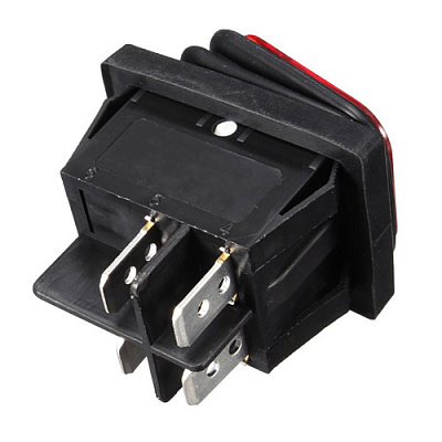 Перемикач KCD2-201N-LED-RED