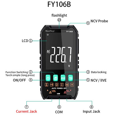 Цифровий мультиметр FY106B MASTFUYI