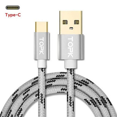 USB кабель TOPK AN09 Type-C 1,5m/GREY