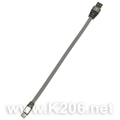 Шнур USB-TYPE-C 200mm GREY