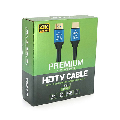 Кабель HDMI-2.0 (5.0м) ЧЕРНЫЙ