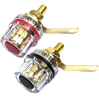 Гніздо банан 4мм HD-004T Red + Black