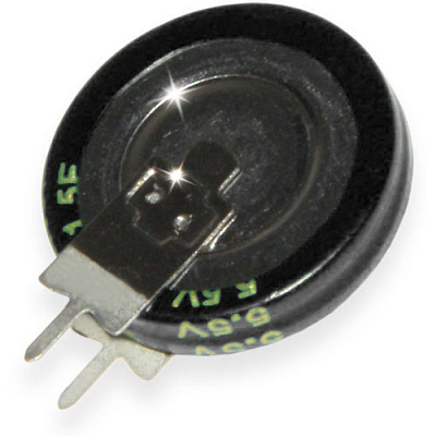 Ионистор 1.0F/5.5V; d=19.5mm; h=4.5mm; V-type