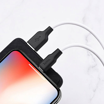 USB кабель HOCO-X21 Plus iPhone /Silicone/