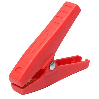 Затискач крокодил 100A L=90mm Red HM-524R