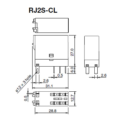 Реле IDEC-RJ2S-CL-A220 с колодкой