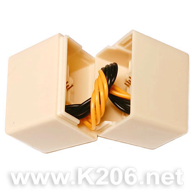 З'єднувач RJ-45 8P8C прохідний бежевий