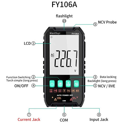 Цифровой мультиметр FY106A MASTFUYI