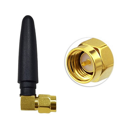 Антенна 2.4G SMA Male L=51mm 1-3dBi v2