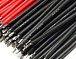 Провід силікон 24AWG 100мм 50+50 штук R+BLK