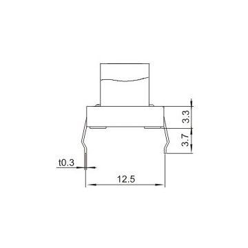 Кнопка тактовая TS-103A-12 (12x12x12 мм)