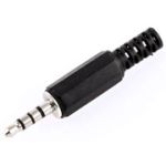 Штекер Jack 3.5mm 4-pin Black