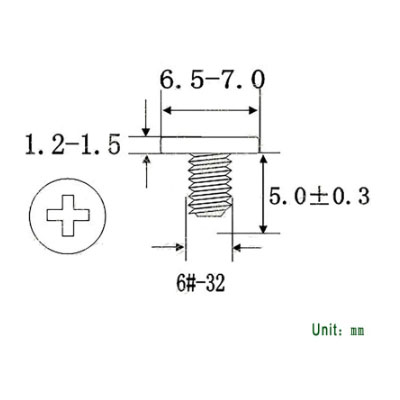 Винт CM6-32*5