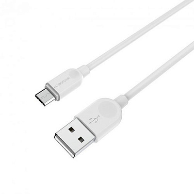USB кабель BOROFONE-BX14 Micro White 1m