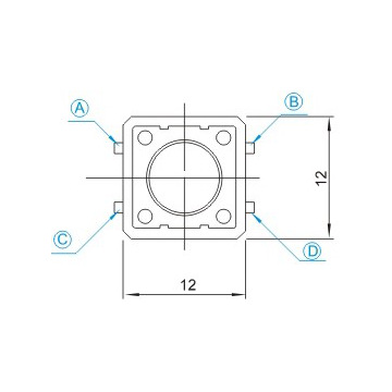 Кнопка тактовая TS-103A-12 (12x12x12 мм)