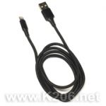 USB кабель iPhone-1m-BLACK /Нейлон/