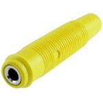 Гніздо "банан" 4mm на провід YELLOW (AMASS)