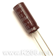 Конденсатор KY-1000/10V Ø8x20