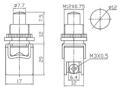 Кнопка PBS-13B-G