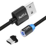 USB кабель магнітний TOPK-MICRO / BLACK