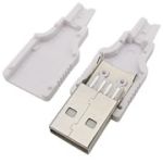 Вилка USB тип A белая