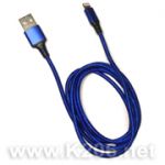 USB кабель iPhone-1m-BLUE /Нейлон/