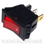 Переключатель KCD3-101V RED 15A-20A