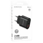 Зарядное устройство 2*USB BOROFONE BA63A BLACK