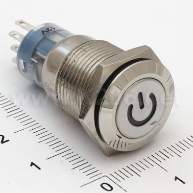 Кнопка антивандальная HQ16N/F11Z-12V-EDY-W