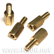 Стойка латунная TFM-M3x8+6мм