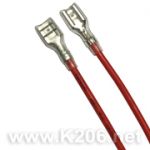 CABLE-6,3/RED 0,75mm2/140mm