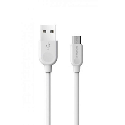 USB кабель BOROFONE-BX14 Micro White 1m
