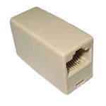 З'єднувач RJ-45 8P8C прохідний бежевий