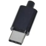 Вилка USB Type-C 4pin черная CN-07-06