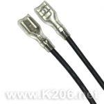 CABLE-6,3/BLACK 0,75mm2/140mm
