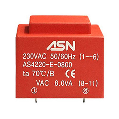 Трансформатор AS4220-E-0800-120-D 2x12V 8.0VA