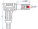 Вилка банан 4мм кутова 90° J10039 Red