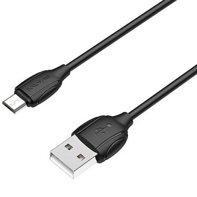 USB кабель BOROFONE-BX19 Micro Black 1m